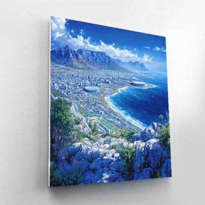 Granite Skyline View From Table Mountain Cape Town South Africa DIY paint by numbers