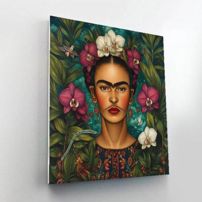Frida Kahlo Inspired Botanical Self Portrait With Orchids Paint by numbers kits