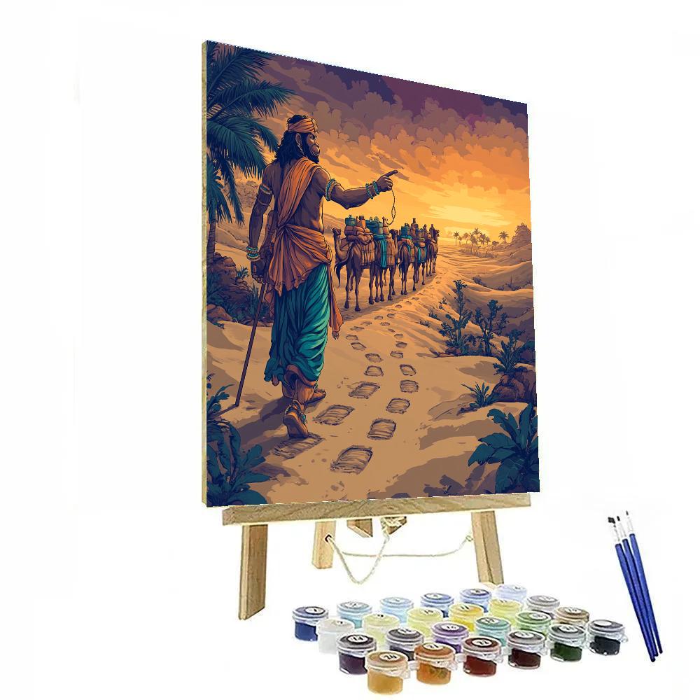 Desert Caravan With Hanuman Guide Number painting