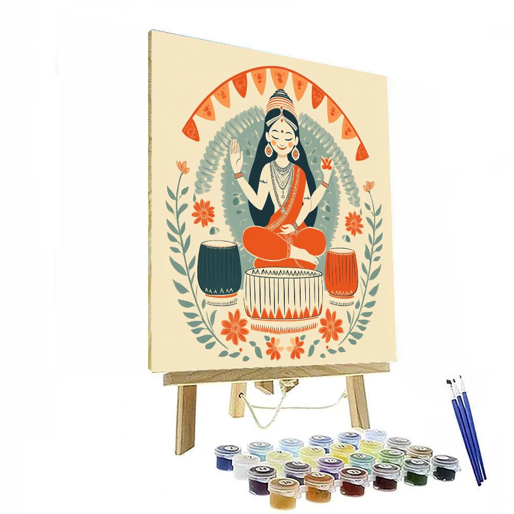 Festival Drum Circle, Parvati painting number kit