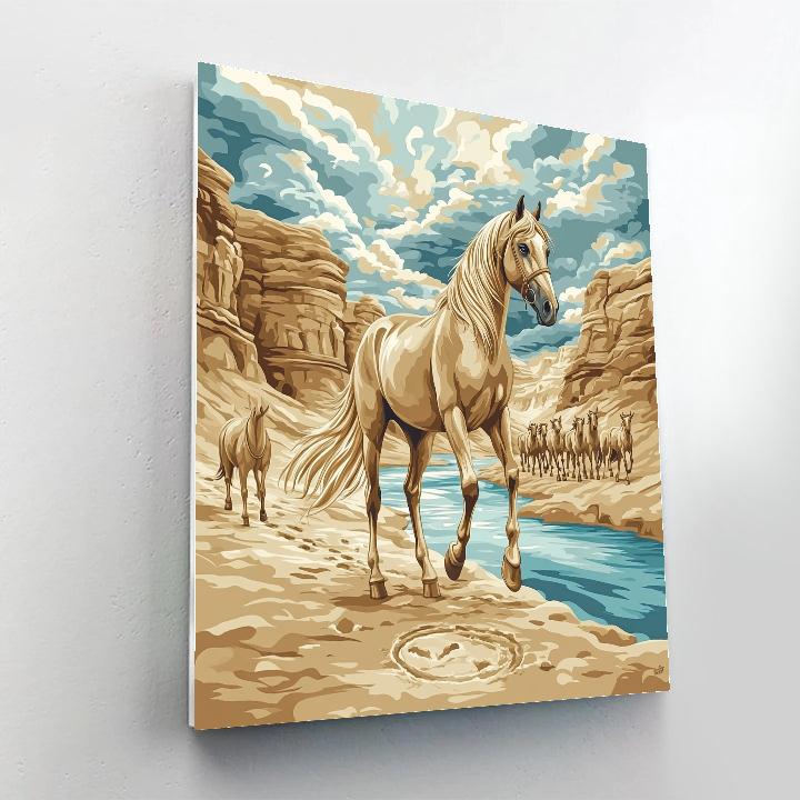 Windcarved Plateau Horse Migration Numbered painting kits