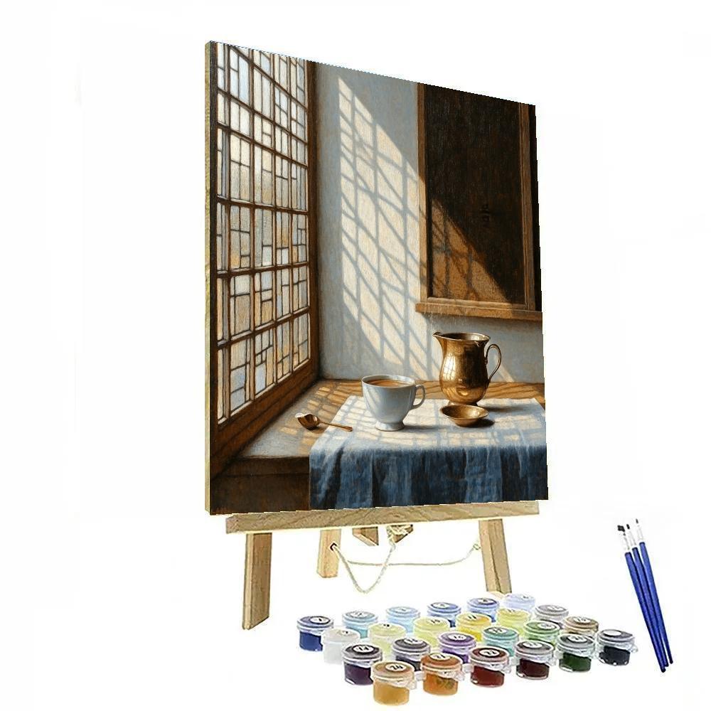 Johannes Vermeer Inspired Morning Coffee By Window DIY paint by numbers