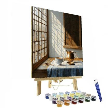 Johannes Vermeer Inspired Morning Coffee By Window DIY paint by numbers