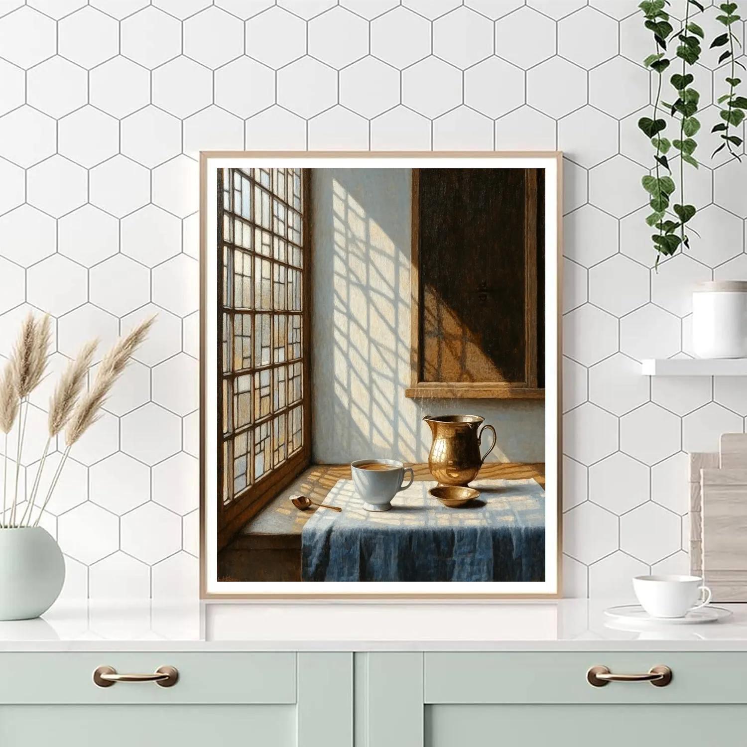 Johannes Vermeer Inspired Morning Coffee By Window DIY paint by numbers