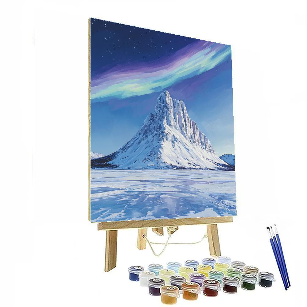 Lawren Harris Inspired Cathedral Ridge Aurora Silence DIY paint by numbers
