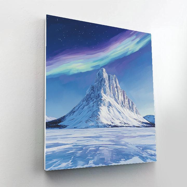 Lawren Harris Inspired Cathedral Ridge Aurora Silence DIY paint by numbers