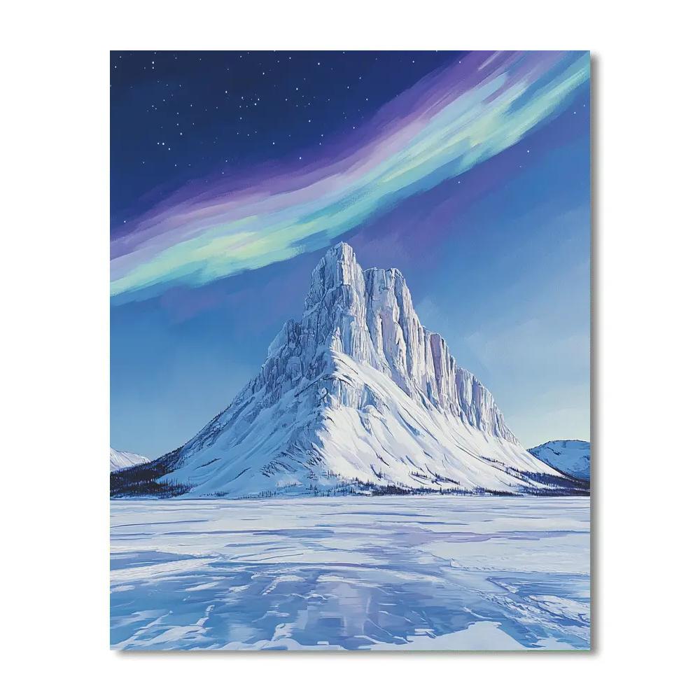 Lawren Harris Inspired Cathedral Ridge Aurora Silence DIY paint by numbers