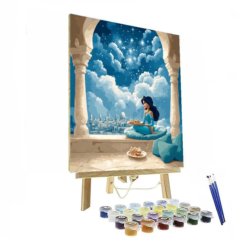 Jasmine Cloud Palace Stargaze Disney Inspired paint by color