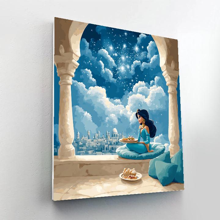 Jasmine Cloud Palace Stargaze Disney Inspired paint by color