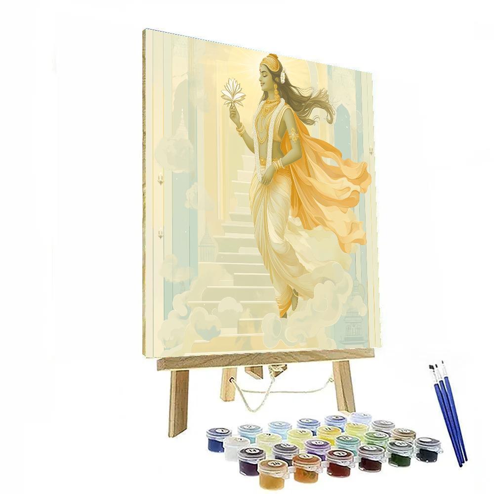 Parvati Among Cloud Palace Steps DIY paint by numbers