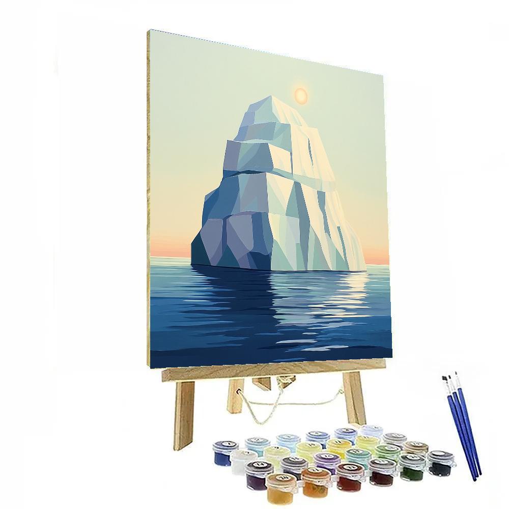 Lawren Harris Inspired Sunlit Iceberg Tranquil Meridian DIY paint by numbers