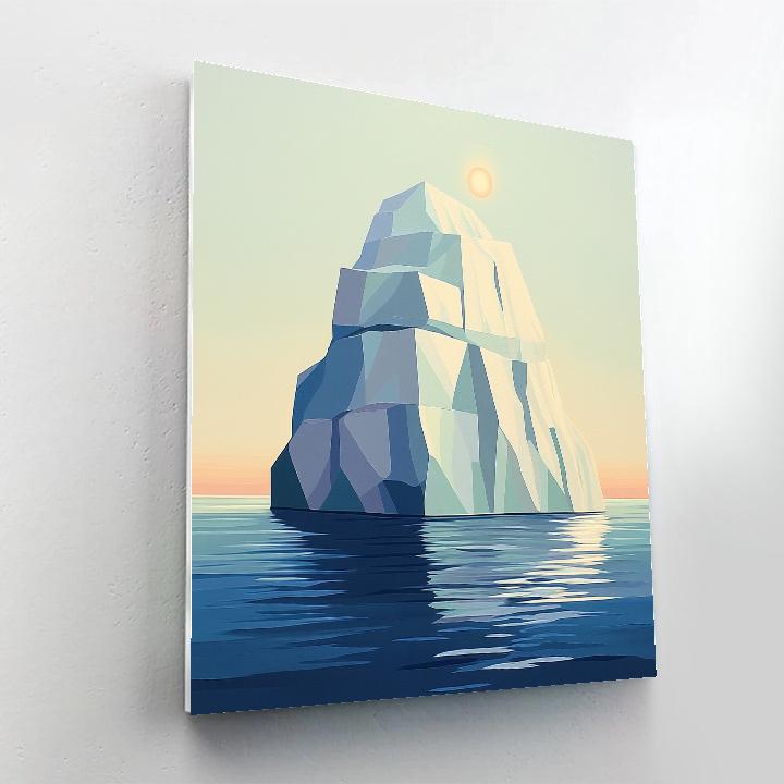Lawren Harris Inspired Sunlit Iceberg Tranquil Meridian DIY paint by numbers