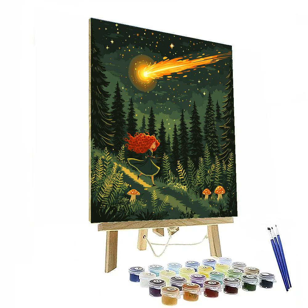Merida Meteor Trail Forest Run Disney Inspired paint by numbers