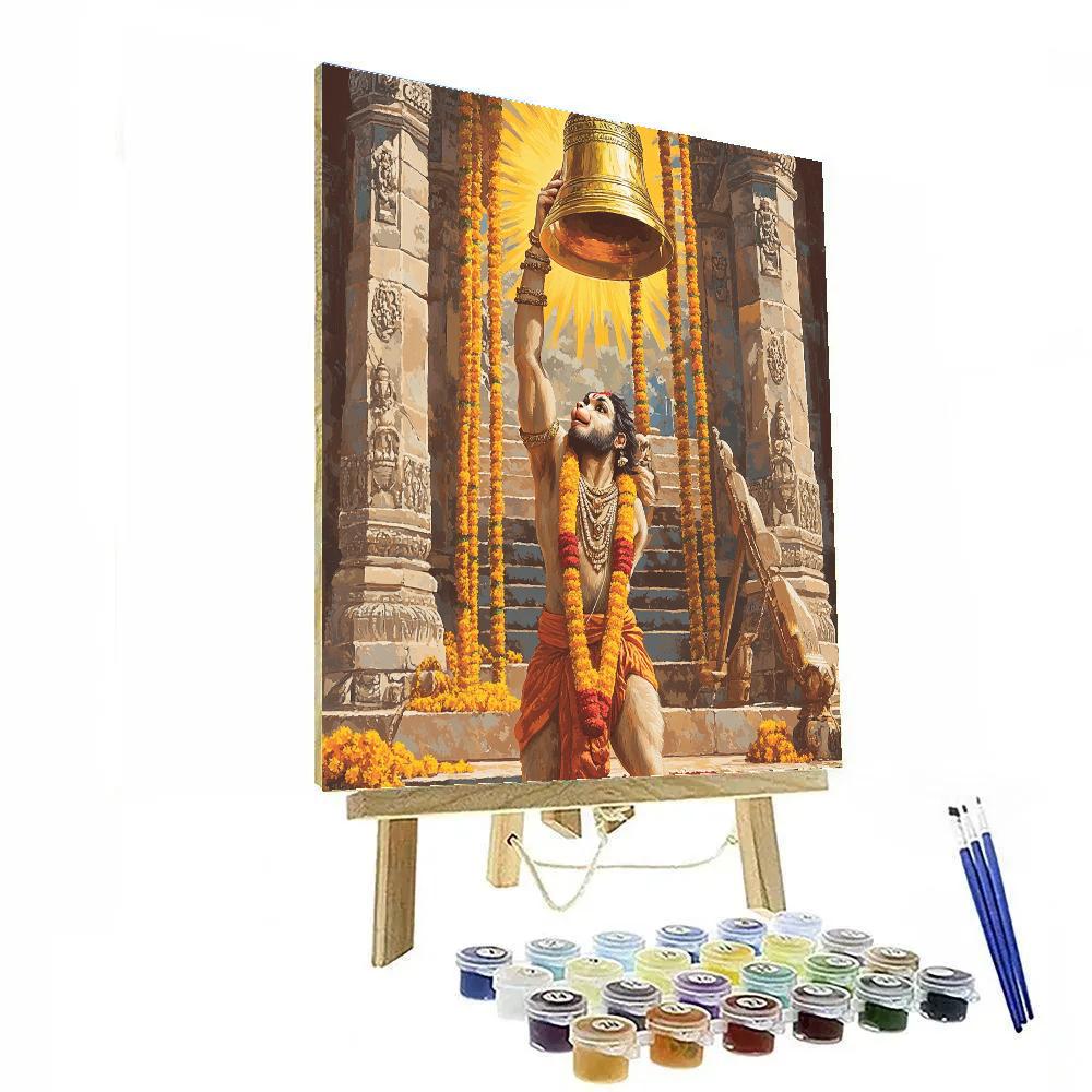 Hanuman Temple Bell Ringer Painting by numbers kit