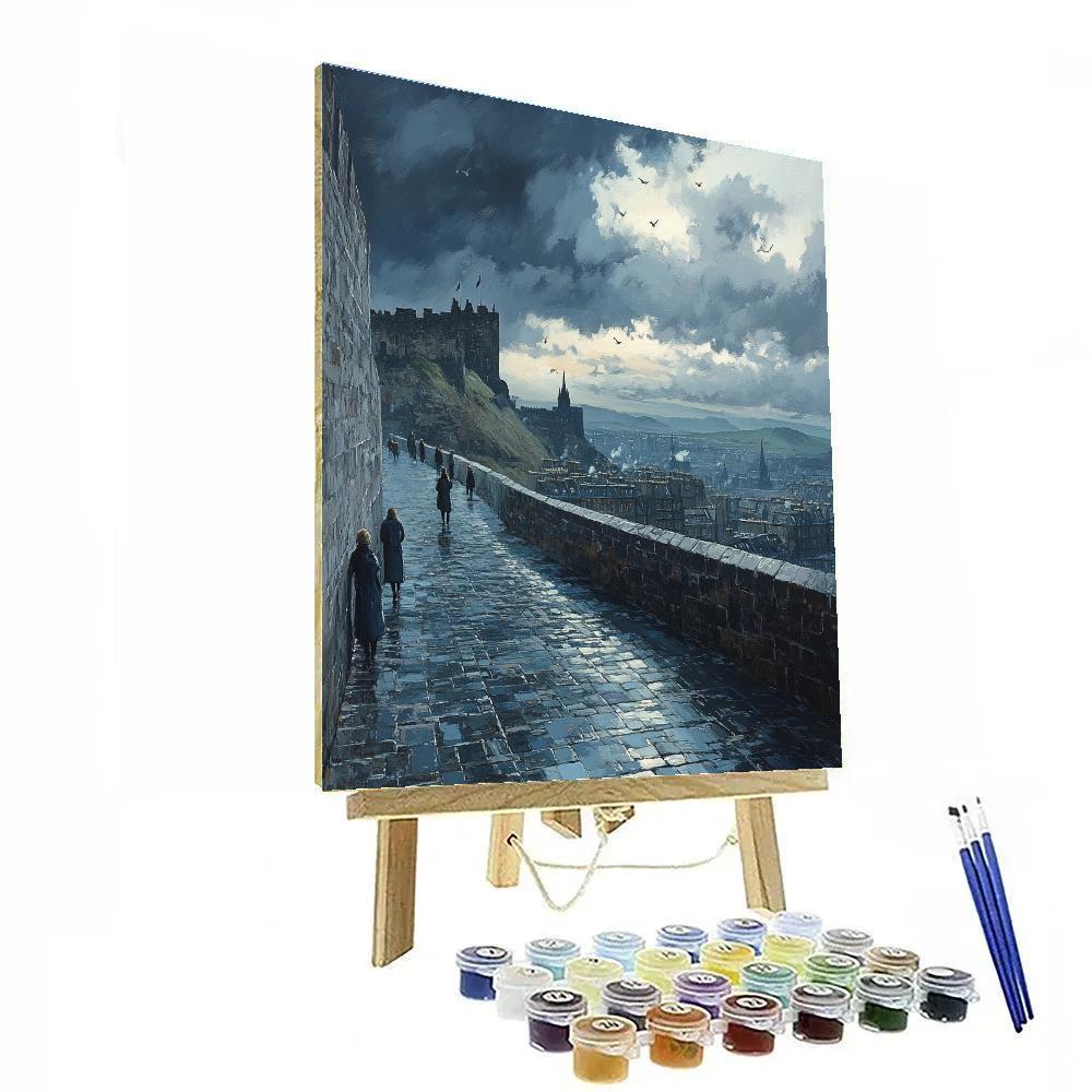 Stone And Sky At Edinburgh Castle Esplanade Edinburgh Scotland painting number kit