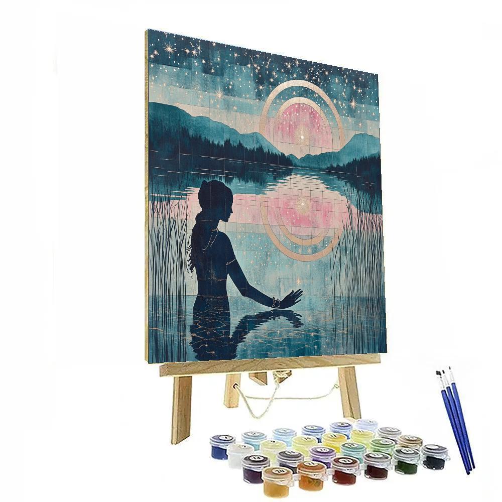 Parvati In The Cosmic Mirror Lake paint by number