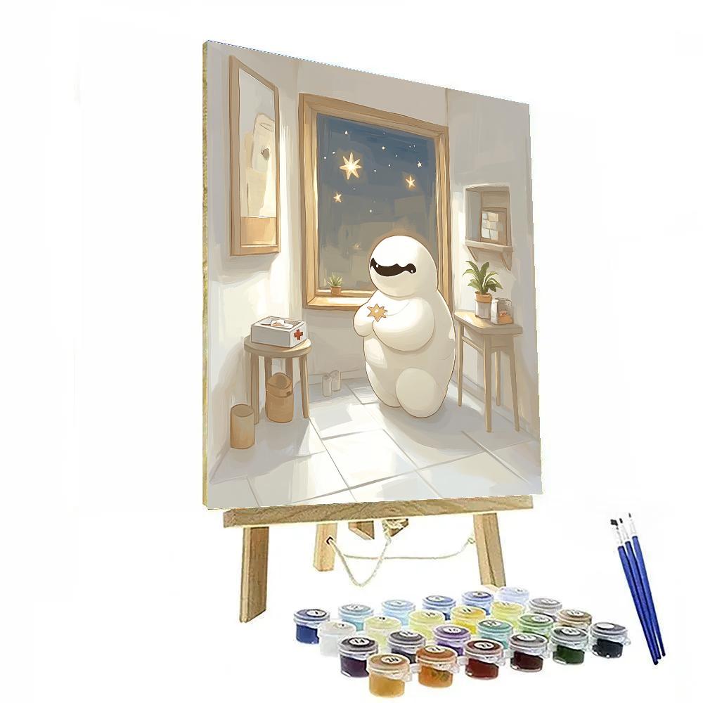 Baymax Gentle Star Clinic Disney Inspired Painting by numbers kit