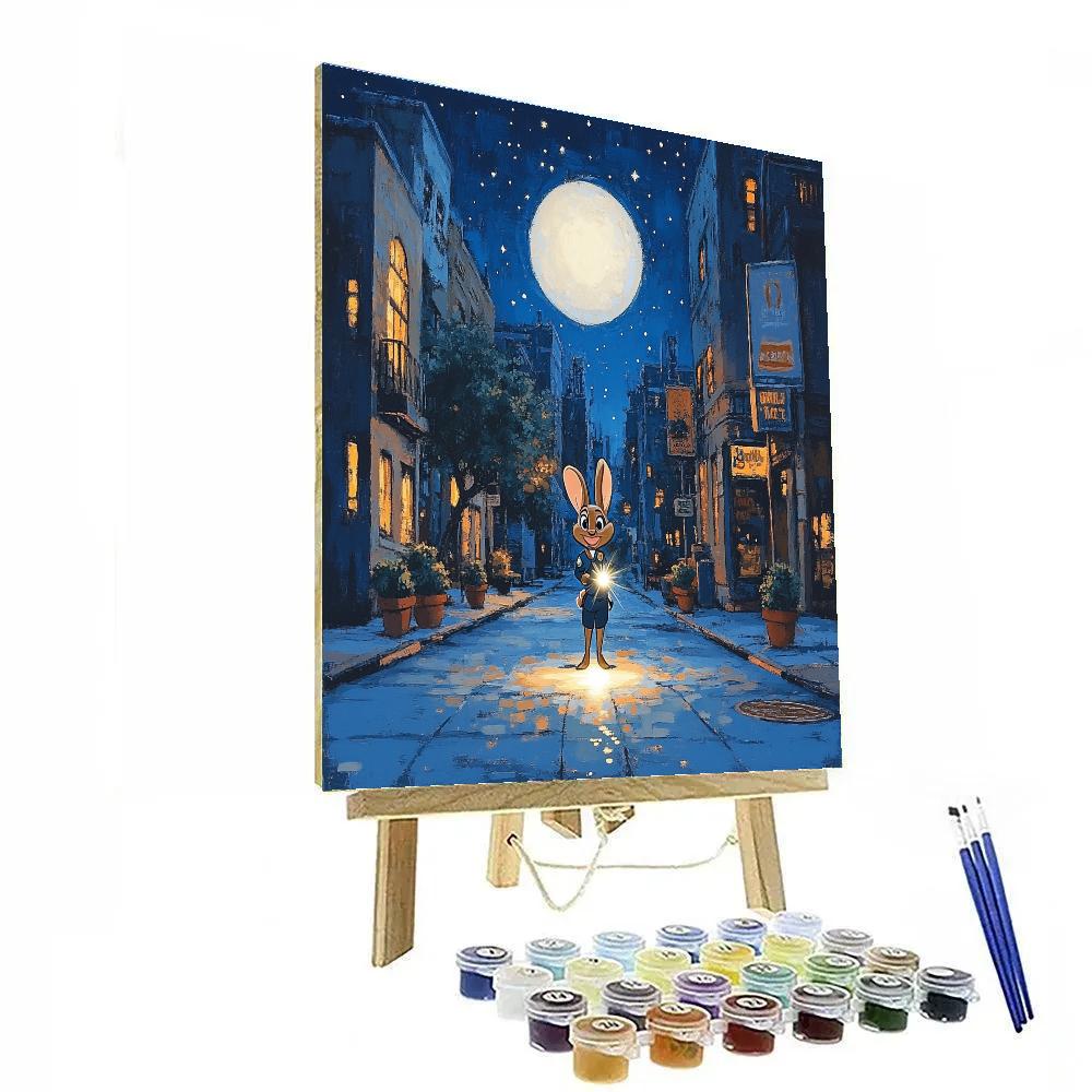 Judy Hopps Lunar City Patrol Disney Inspired painting number kit