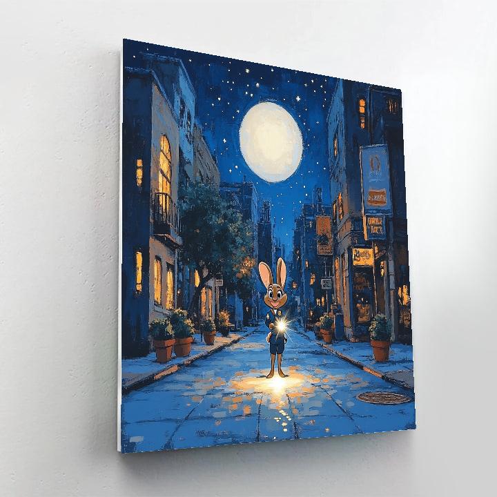 Judy Hopps Lunar City Patrol Disney Inspired painting number kit