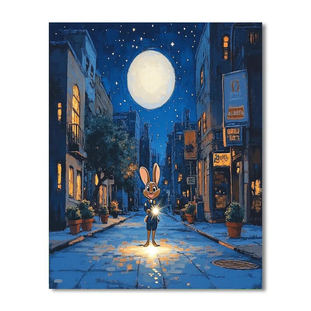 Judy Hopps Lunar City Patrol Disney Inspired painting number kit