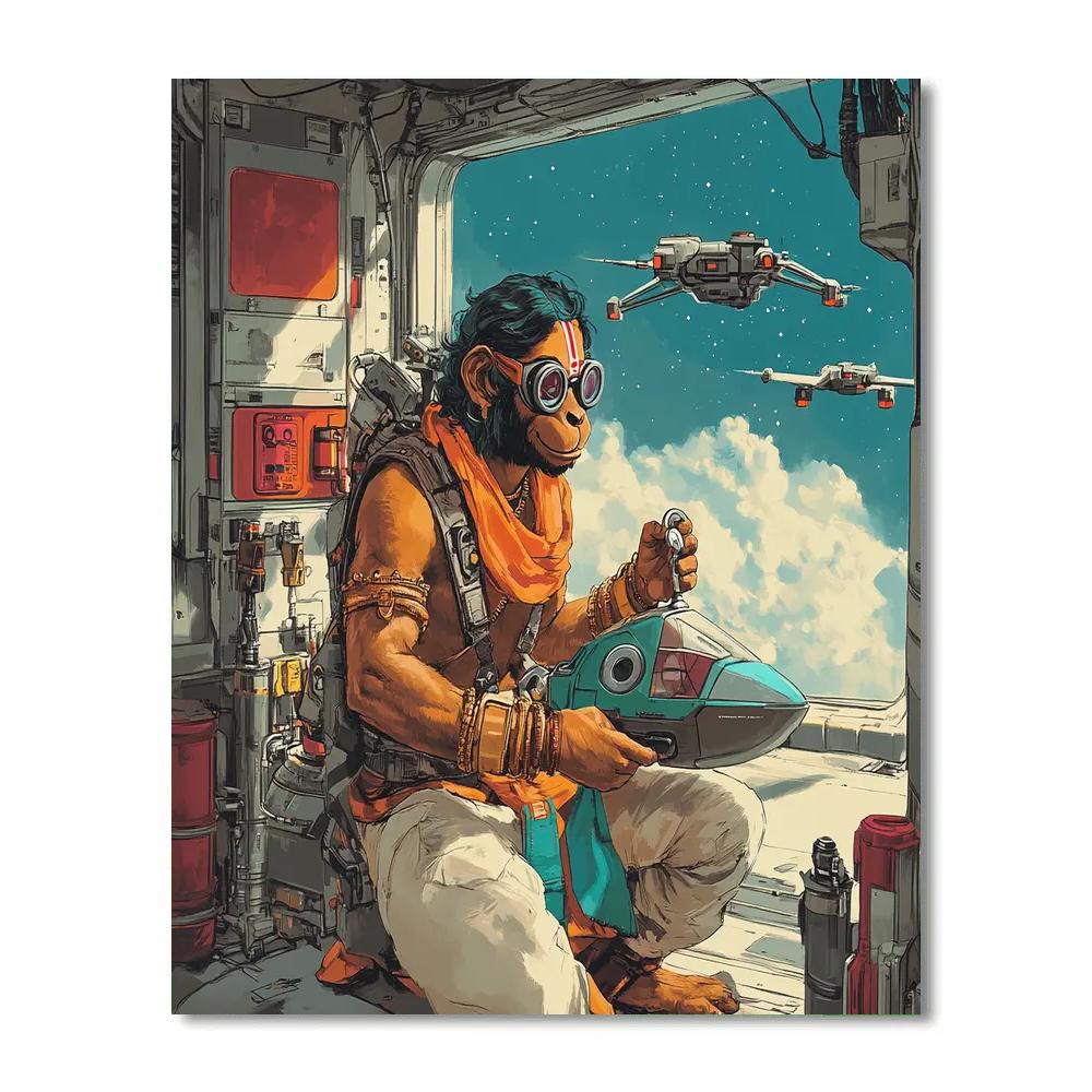Starship Hangar Hanuman Mechanic Numbered painting kits