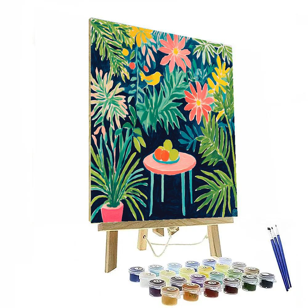 Henri Matisse Inspired Tropical Garden Cutouts Painting by numbers kit
