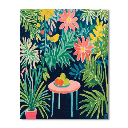 Henri Matisse Inspired Tropical Garden Cutouts Painting by numbers kit
