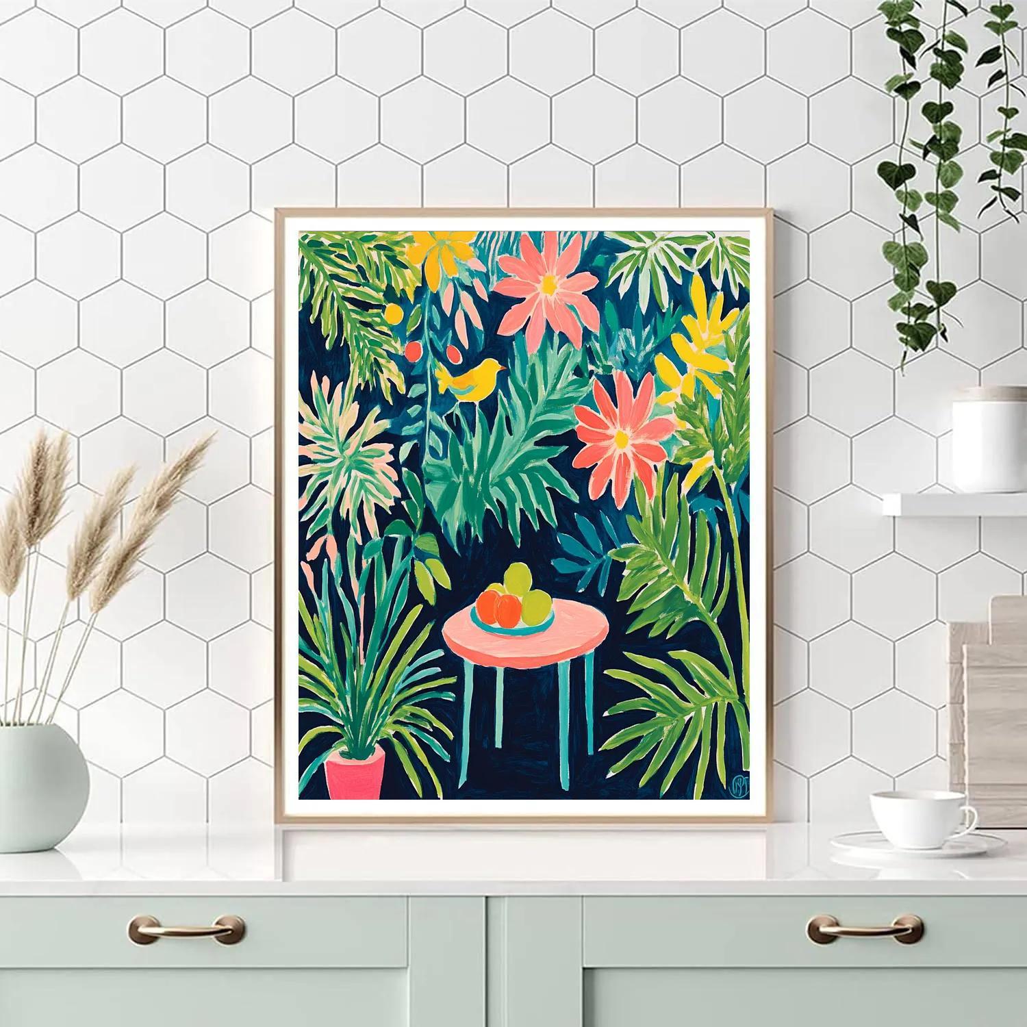 Henri Matisse Inspired Tropical Garden Cutouts Painting by numbers kit