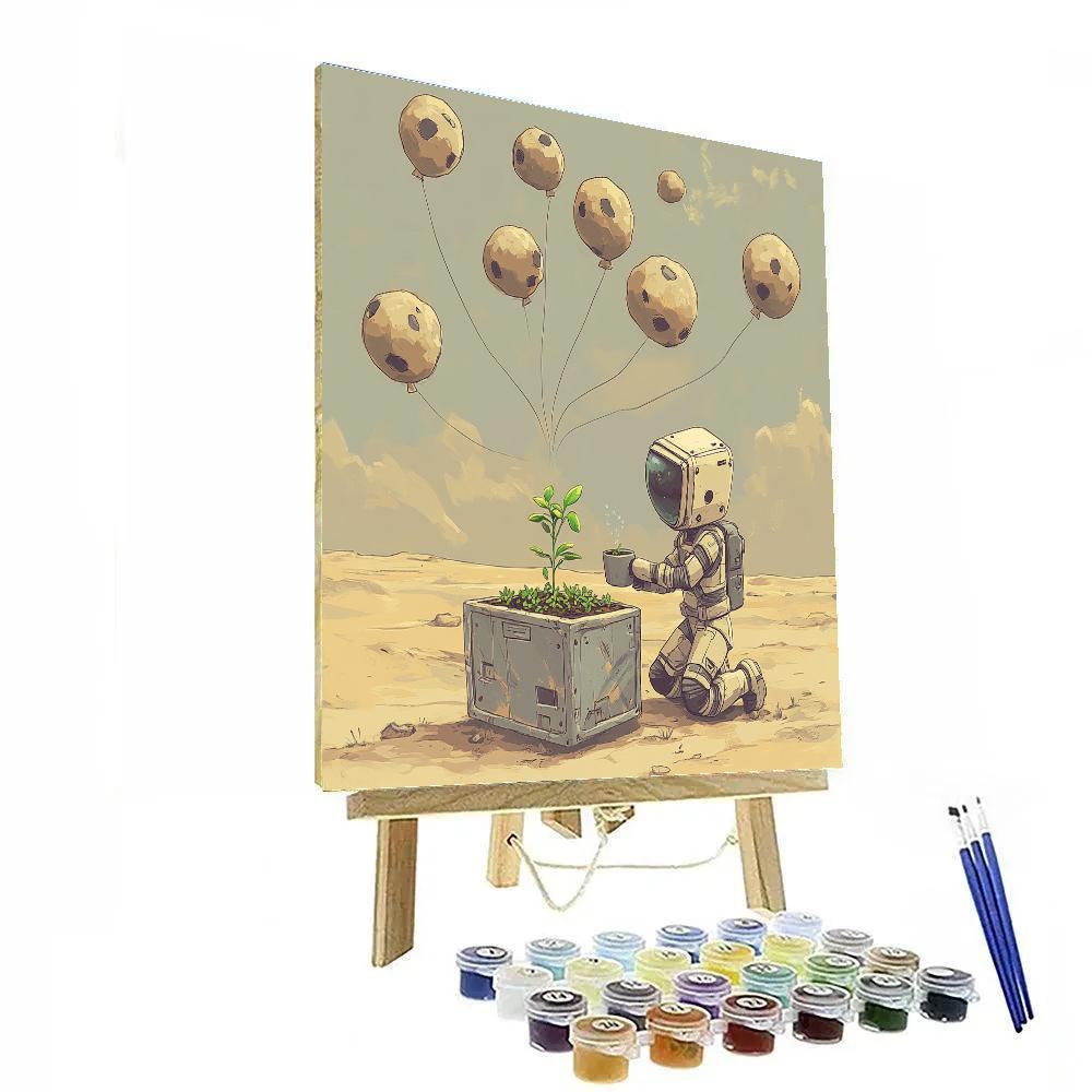 WALL E Asteroid Garden Helper Disney Inspired Painting by numbers kit