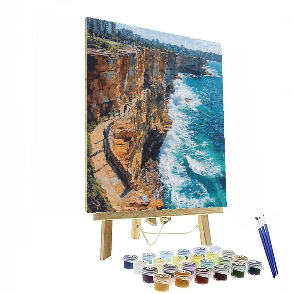 Sea Breeze Boardwalk At Bondi To Coogee Coastal Walk Sydney Australia Numbered painting kits