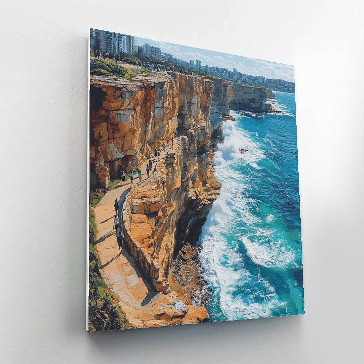 Sea Breeze Boardwalk At Bondi To Coogee Coastal Walk Sydney Australia Numbered painting kits