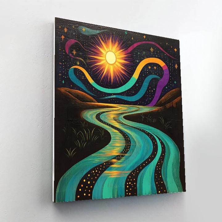 Norval Morrisseau Inspired Aurora Serpent Of The Northern Waters Paint by numbers art