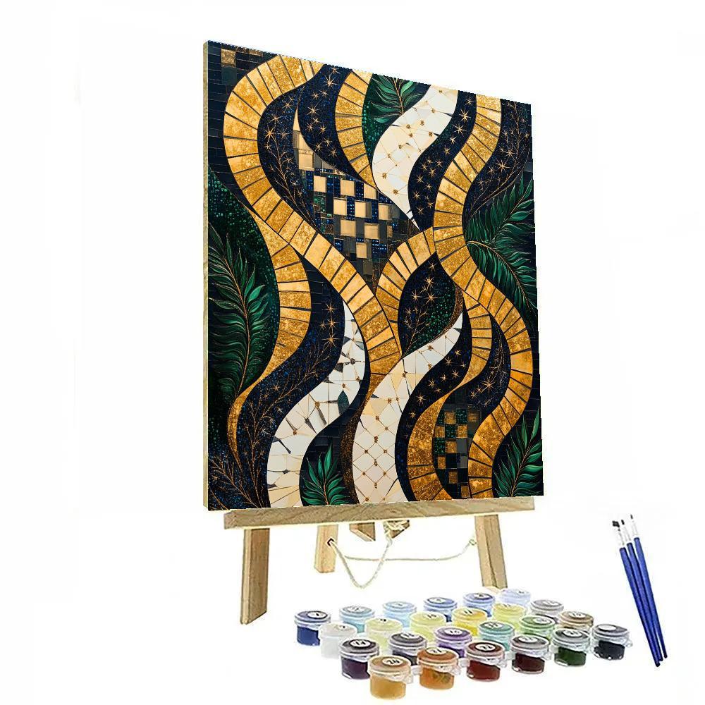 Gustav Klimt Inspired Gilded Cedar Labyrinth Painting by numbers kit
