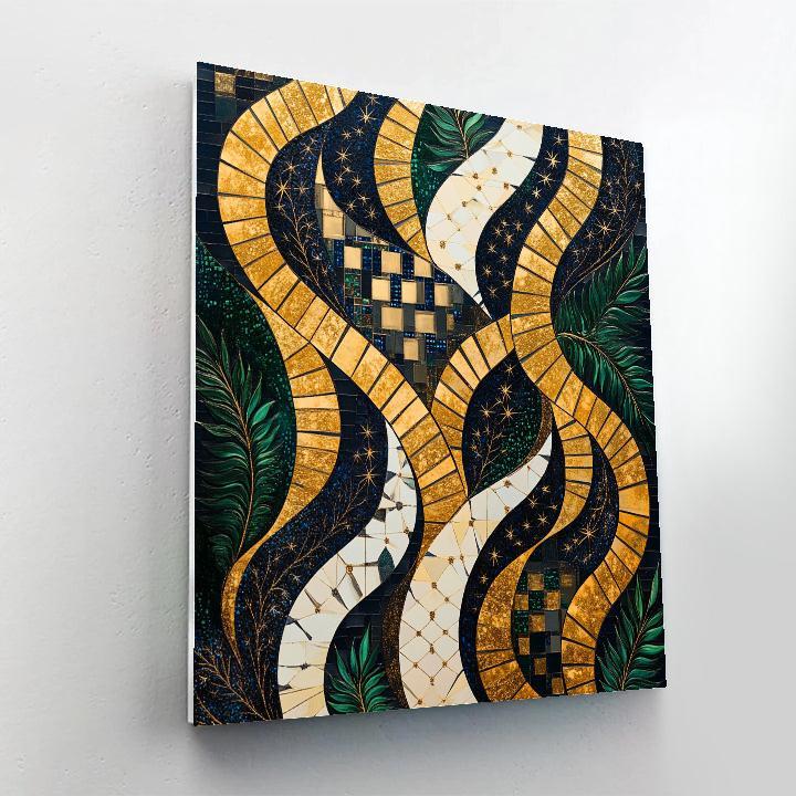 Gustav Klimt Inspired Gilded Cedar Labyrinth Painting by numbers kit