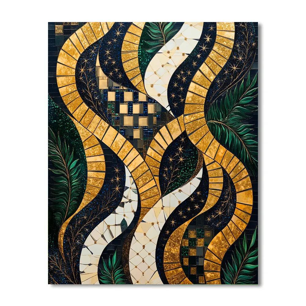 Gustav Klimt Inspired Gilded Cedar Labyrinth Painting by numbers kit