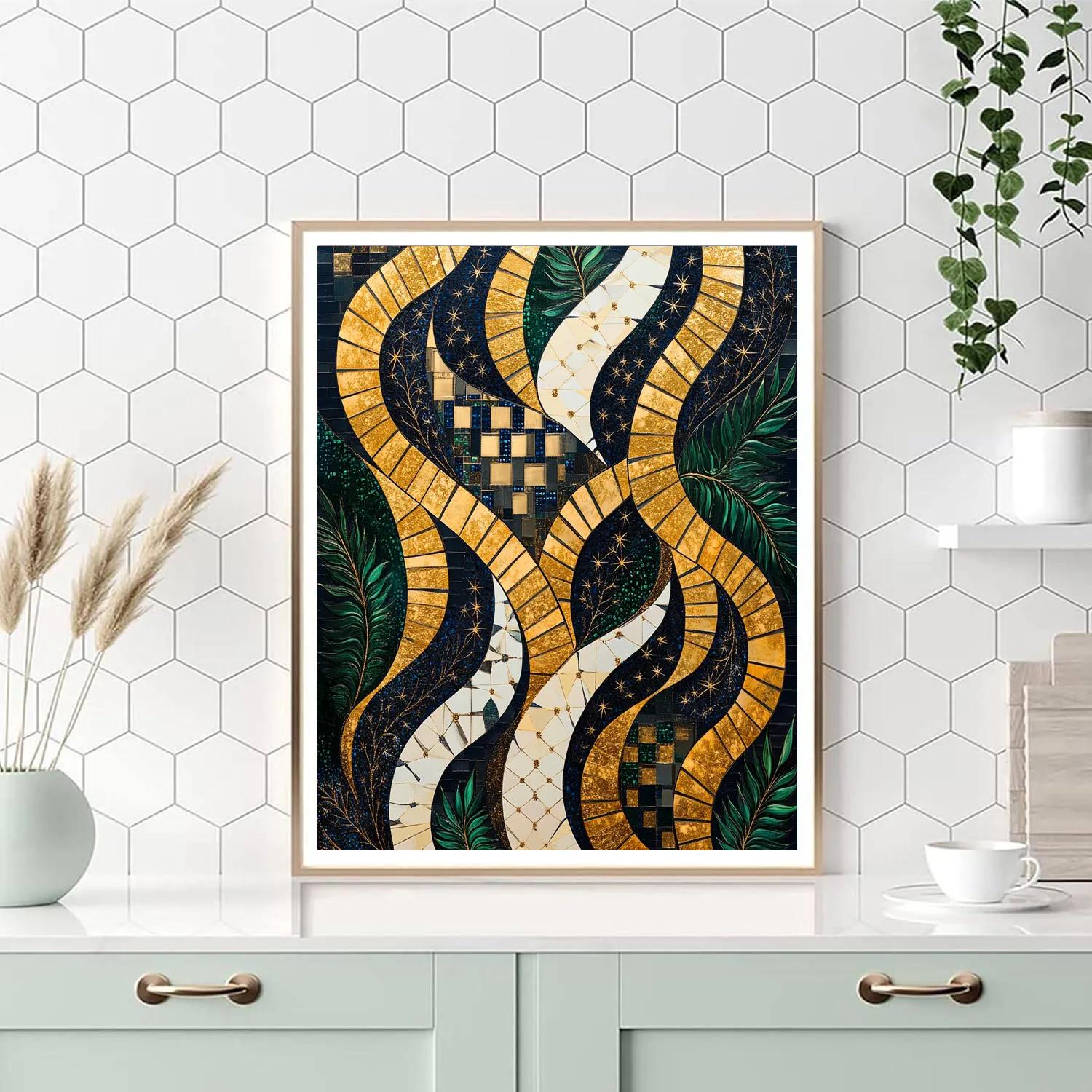 Gustav Klimt Inspired Gilded Cedar Labyrinth Painting by numbers kit