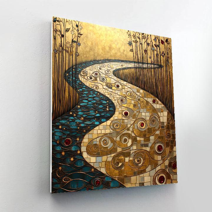 Gustav Klimt Inspired Ornamental River Of Constellations Number painting