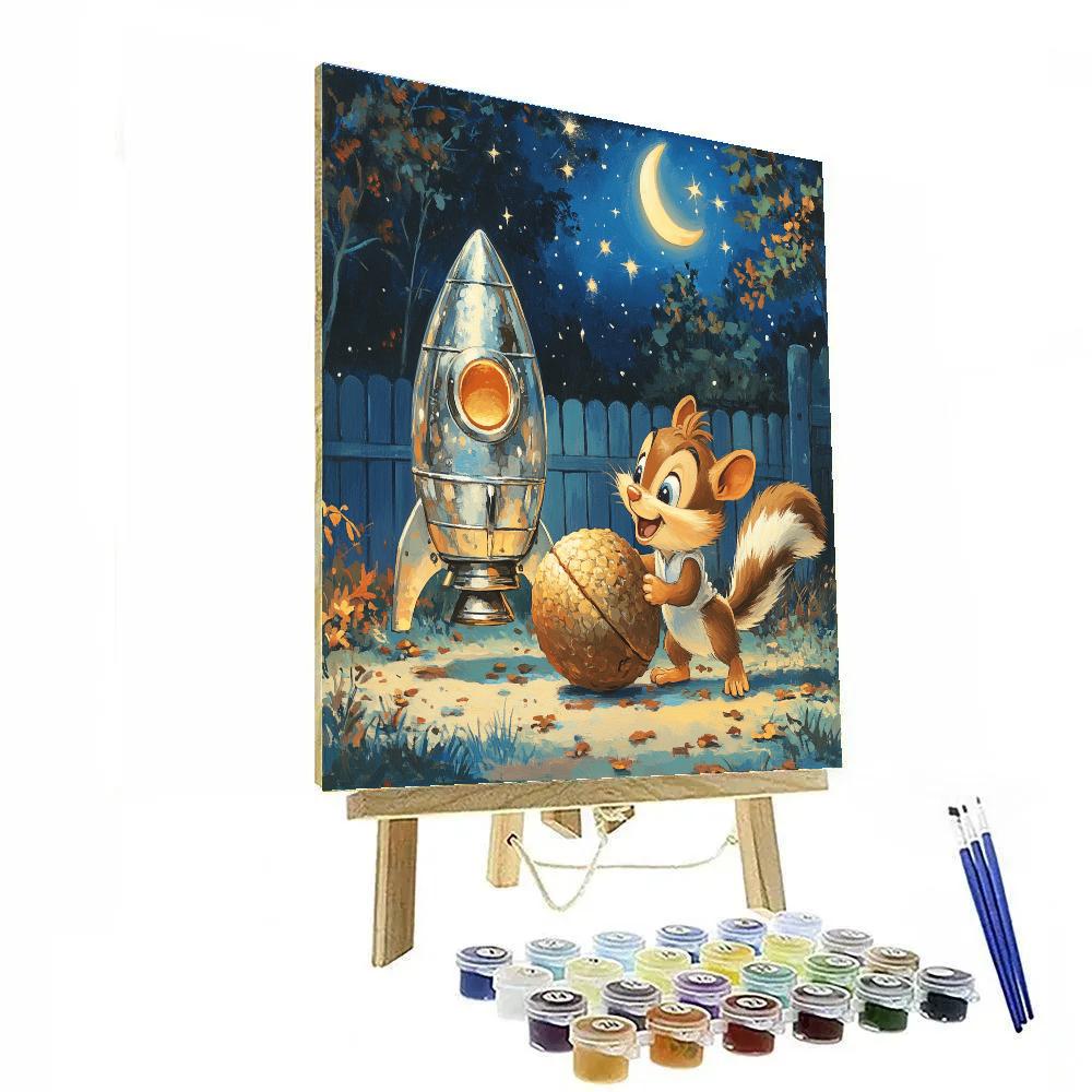 Chip And Dale Rocket Acorn Rescue Disney Inspired Paint by numbers art