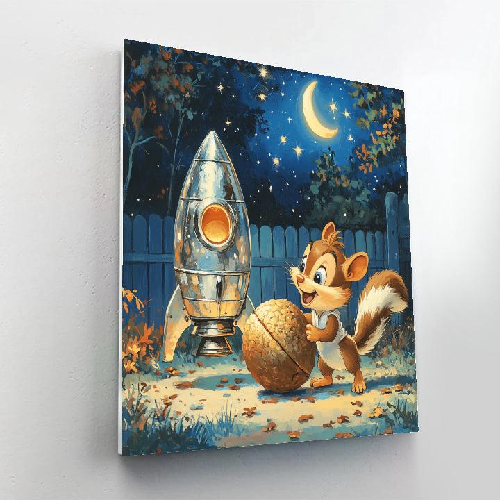 Chip And Dale Rocket Acorn Rescue Disney Inspired Paint by numbers art