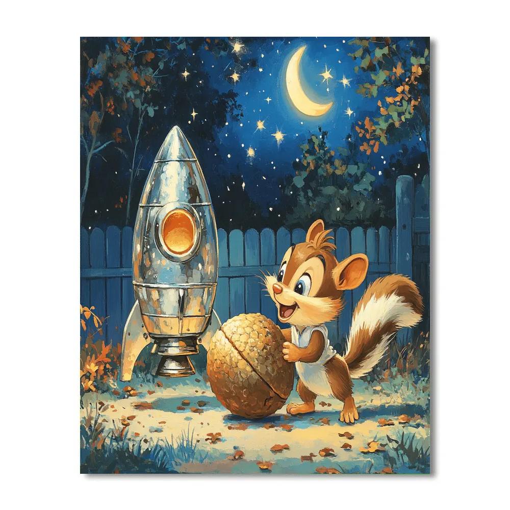 Chip And Dale Rocket Acorn Rescue Disney Inspired Paint by numbers art