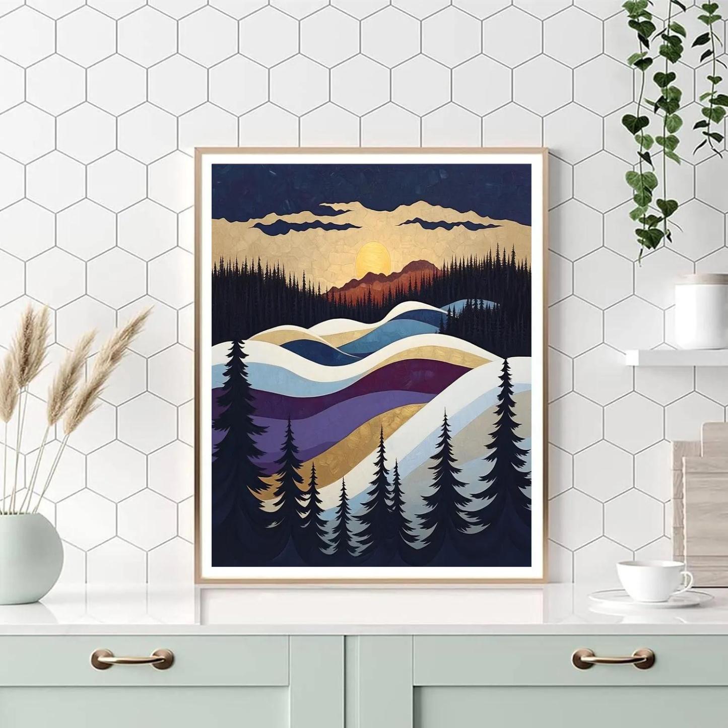 A.Y. Jackson Inspired Equinox Light On Algoma Ridge Snow Paint by numbers art