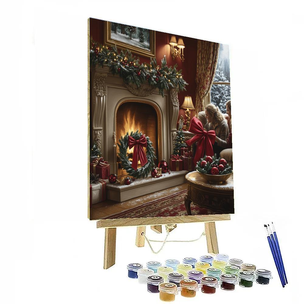 Holly Ribbon Reunion Numbered painting kits