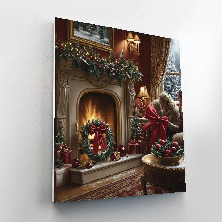 Holly Ribbon Reunion Numbered painting kits