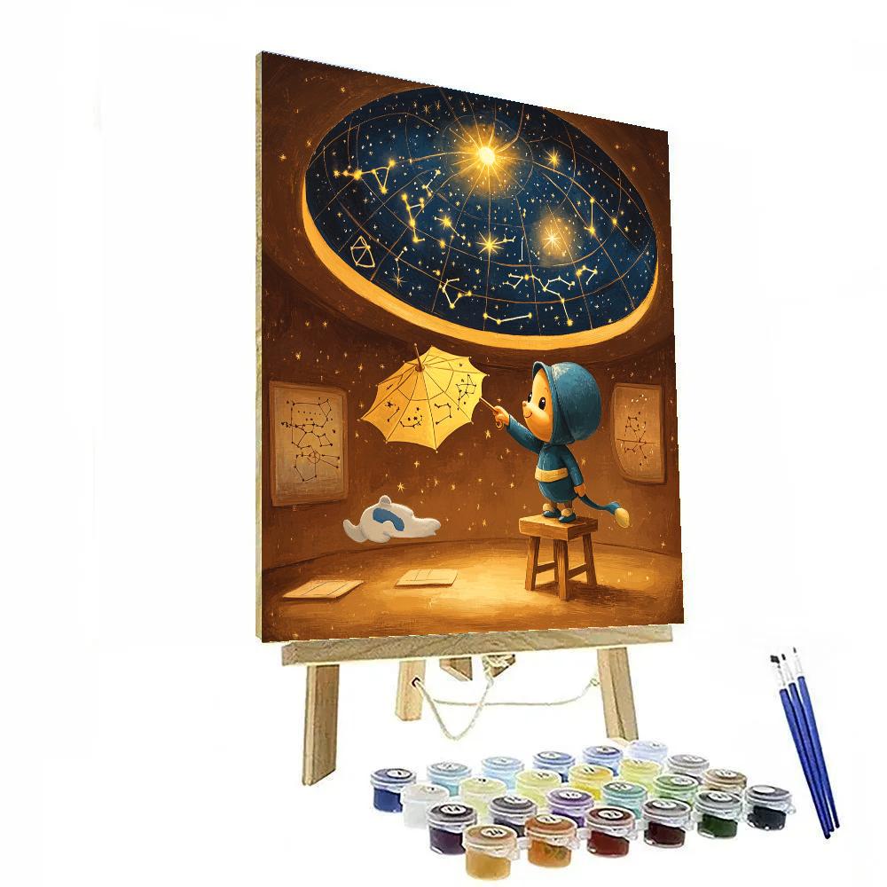 Jiminy Cricket Planetarium Wish Lesson Disney Inspired Number painting