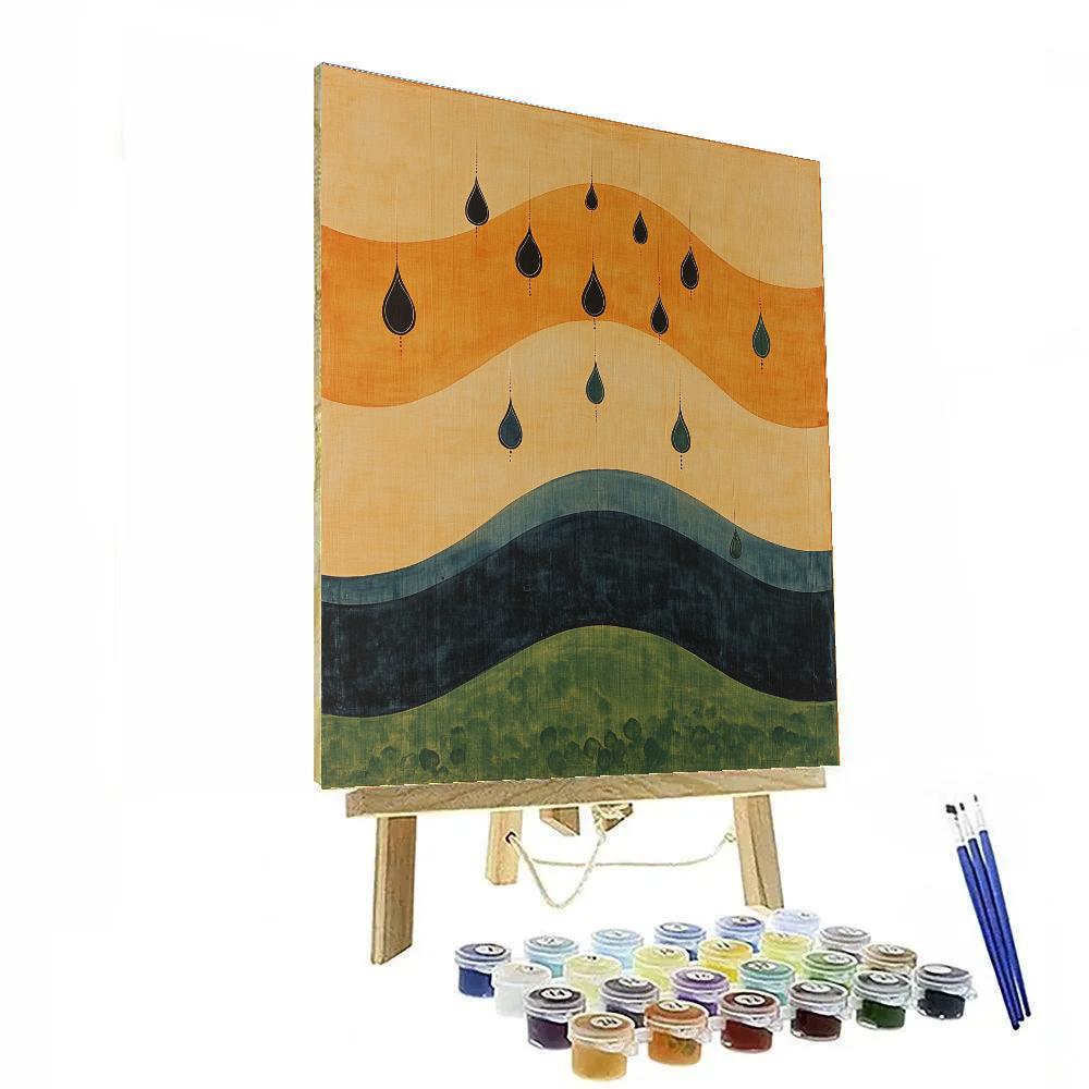 Nandalal Bose Inspired Monsoon Raga Of Earth Tones paint by number