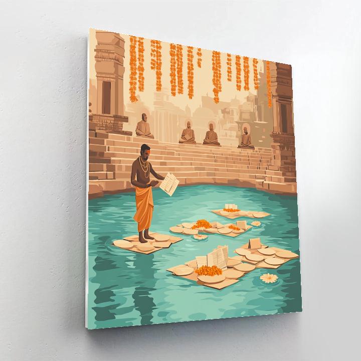 River Archive With Brahma In Bloom Paint by numbers kits