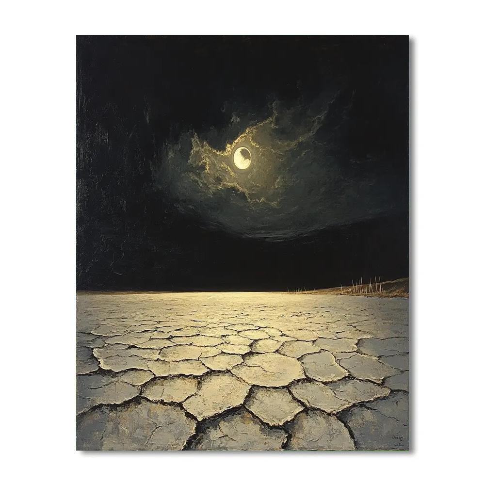 Francisco Goya Inspired Eclipse Over Salt Flats DIY paint by numbers