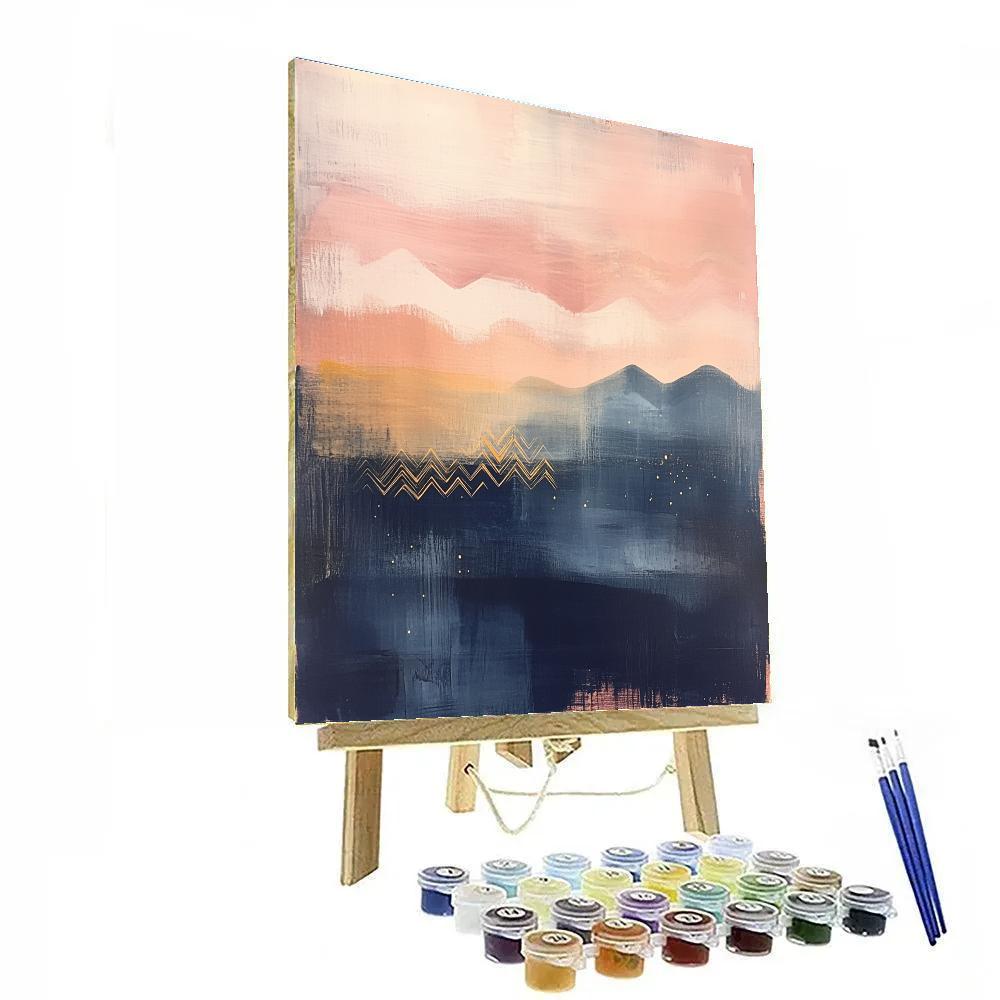 Paul Klee Inspired Saffron Echoes In The Nebular Hush Paint by numbers art