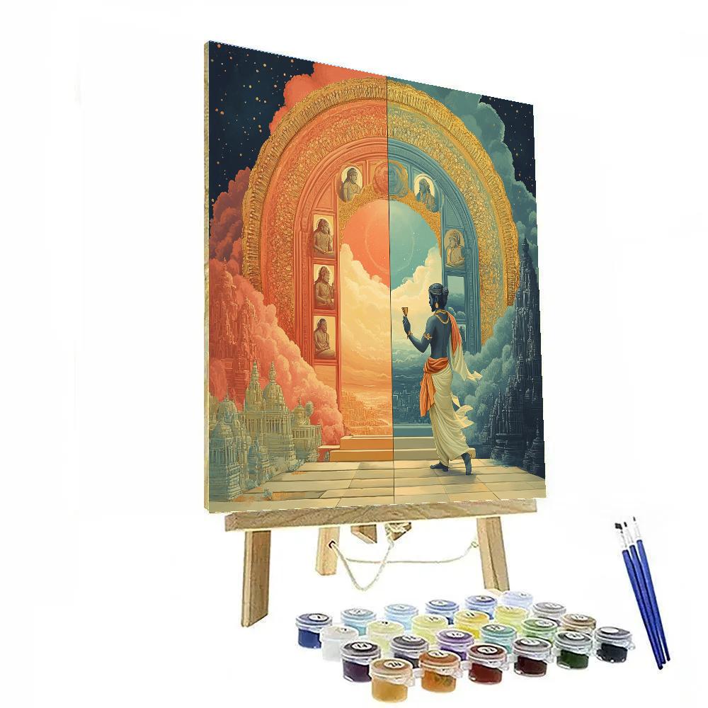 Celestial Hinge Door Brahma painting number kit