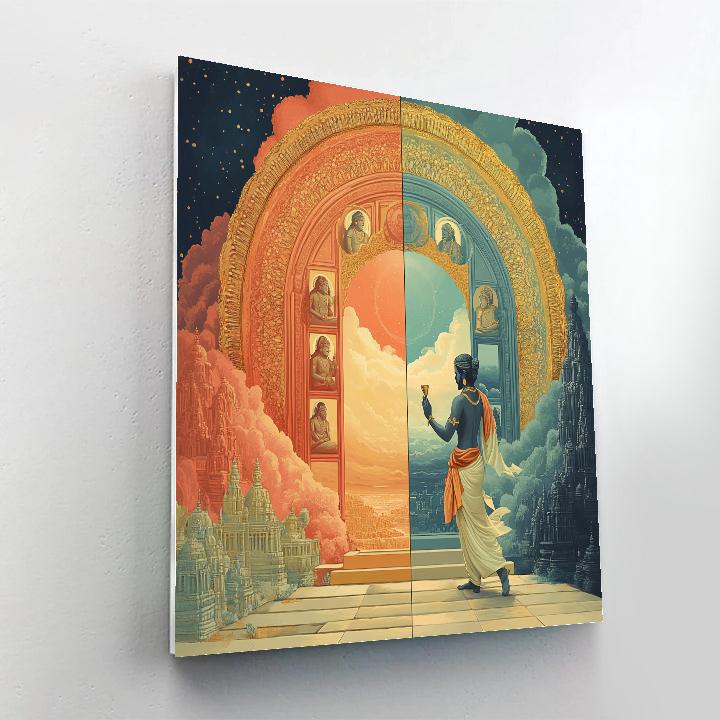 Celestial Hinge Door Brahma painting number kit
